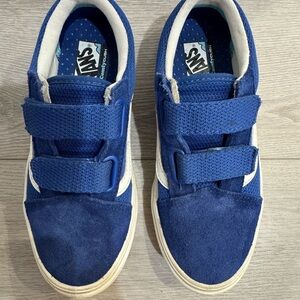 VANS SHOES OLD SKOOL COMFY CUSH BLUE WHITE 721356 KIDS Size 1.5 SKATE SHOES